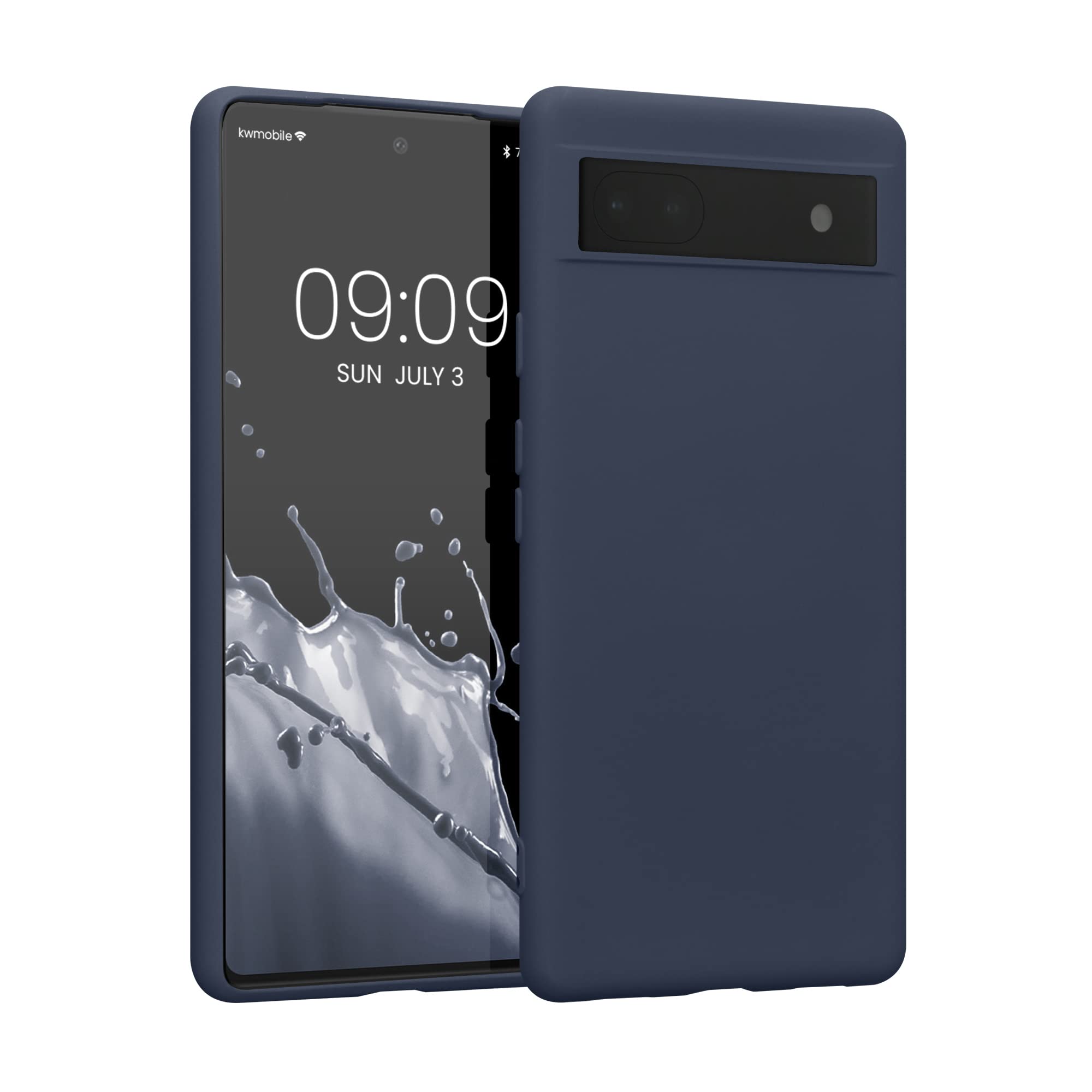 kwmobile Case Compatible with Google Pixel 6a Case - Slim Protective TPU Silicone Phone Cover - Blueberry โ image 1