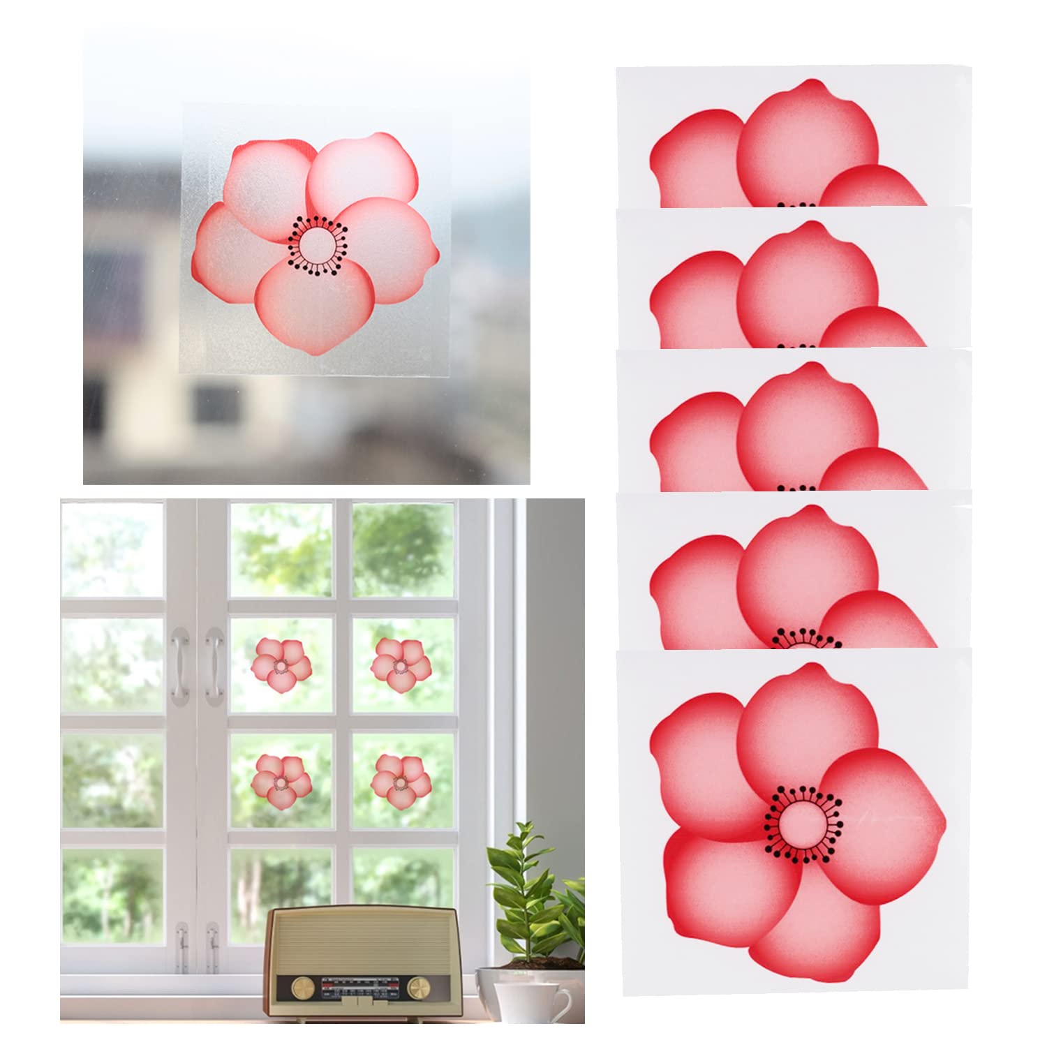 20PCS Floral Window Fly Traps Catcher Indoor Stickers for Indoor Insect Pest Attractor and Eliminator