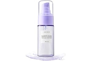 Glow Recipe Blueberry Bounce Exfoliating Face Wash, Travel Size - Foaming Facial Cleanser, Makeup Remover & Clarifying Mask - Hydrating Hyaluronic Acid & Gentle AHA for Sensitive Skin - Vegan, 30ml