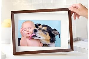 HZCXLZHKHHL Wooden Stand for Skylight Frame Snap - Embedded Neodymium Magnet Design,Premium Holder for 10" Digital Picture Frame Compatible with Skylight Frame Digital Calendar (walnut wooden)