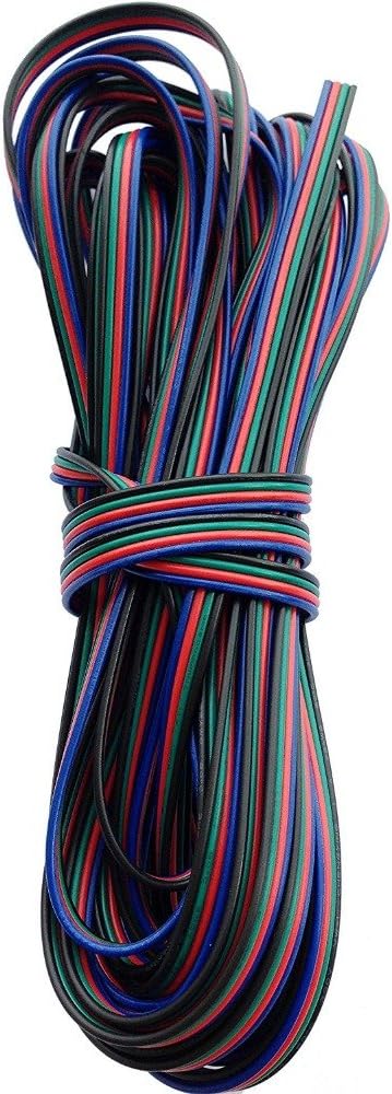 AREOUT 39.3ft/12M 4-Pin Connector Cable Extension Cord for 3528 5050 RGB LED Strip-Connector Kit, Multicolored - Image 3