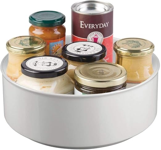 Amazon Com Mdesign Plastic Lazy Susan Spinning Food Storage