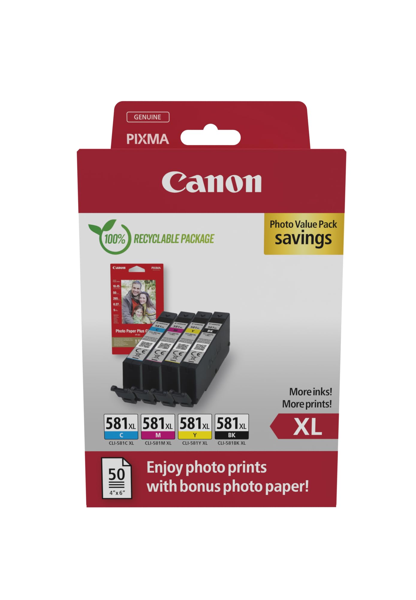 Canon Ink/CLI-581XL BK/C/M/Y PHOTO VALUE