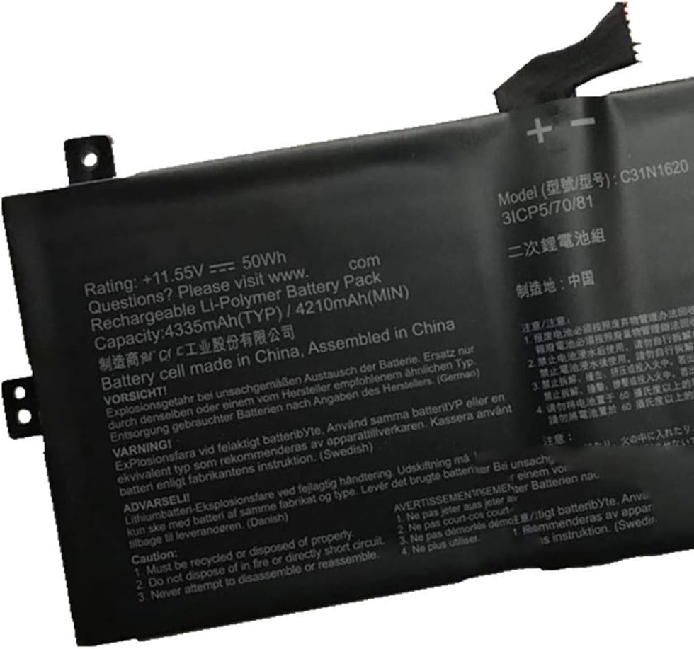 C31N1620 C31POJH Laptop Battery Replacement for Asus Zenbook UX430U UX430UQ UX430UQ-GV015T U4100U U4100UQ Series (11.55V 50Wh 4335mAh) - Image 3