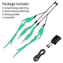JIGUOOR Unique Flame Shape 4PCS Rechargeable