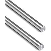 2Pcs 1/8" OD 304 Stainless Steel Rod 24" Length Round Metal Shaft Rods | Solid Round Bar for Metal Working Hobbies and DIY Crafts