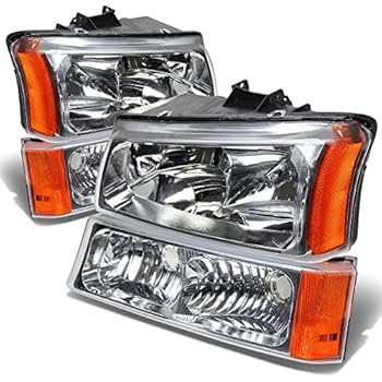 DNA Motoring HL-OH-CS03-4P-CH-AM Headlight Assembly, Driver and Passenger Side