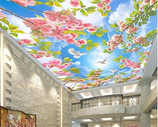 Amazon Djskhf 3d壁紙エレガントな壁紙高品質のカスタム美容花高精細青空の壁紙の壁紙の背景 100x50cm 壁紙