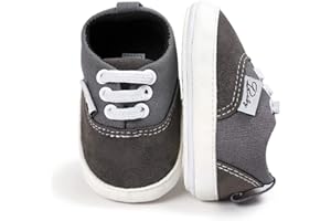 OHSOFY Morbido Infant Baby Boys Girls Canvas Sneaker Toddler Slip On Anti Skid Newborn First Walkers Candy Shoes for 0-18 Months