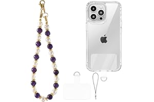 AGEN KGEN Marble Beaded Phone Wrist Strap, Detachable Cellphone Lanyard with Tether Tab,Adjustable Phone Charm Grip for Women