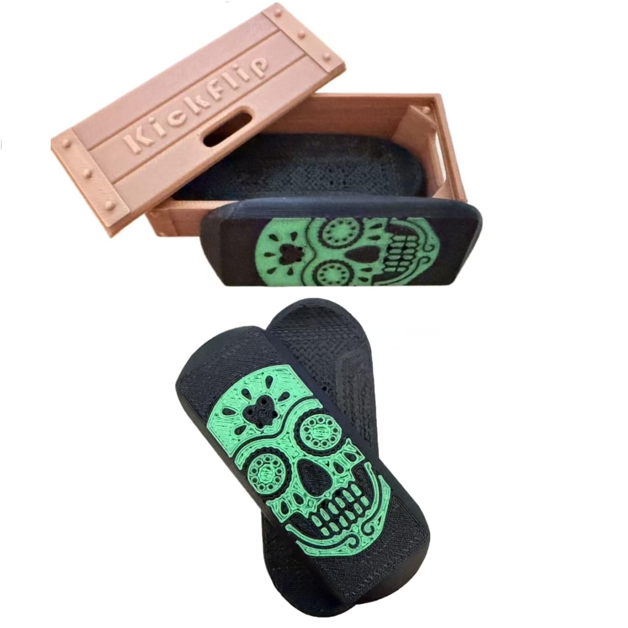 KickFlips Magnetic Mini Fingerboard Infinity Slider Fidget Toy,Skateboard Fidgets with Storage Crate,Stress-Relieving and Portable Toy for Adults β image 1