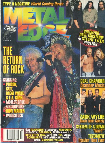 Metal Edge Magazine December 1999 Poison, Testament, Iron Maiden