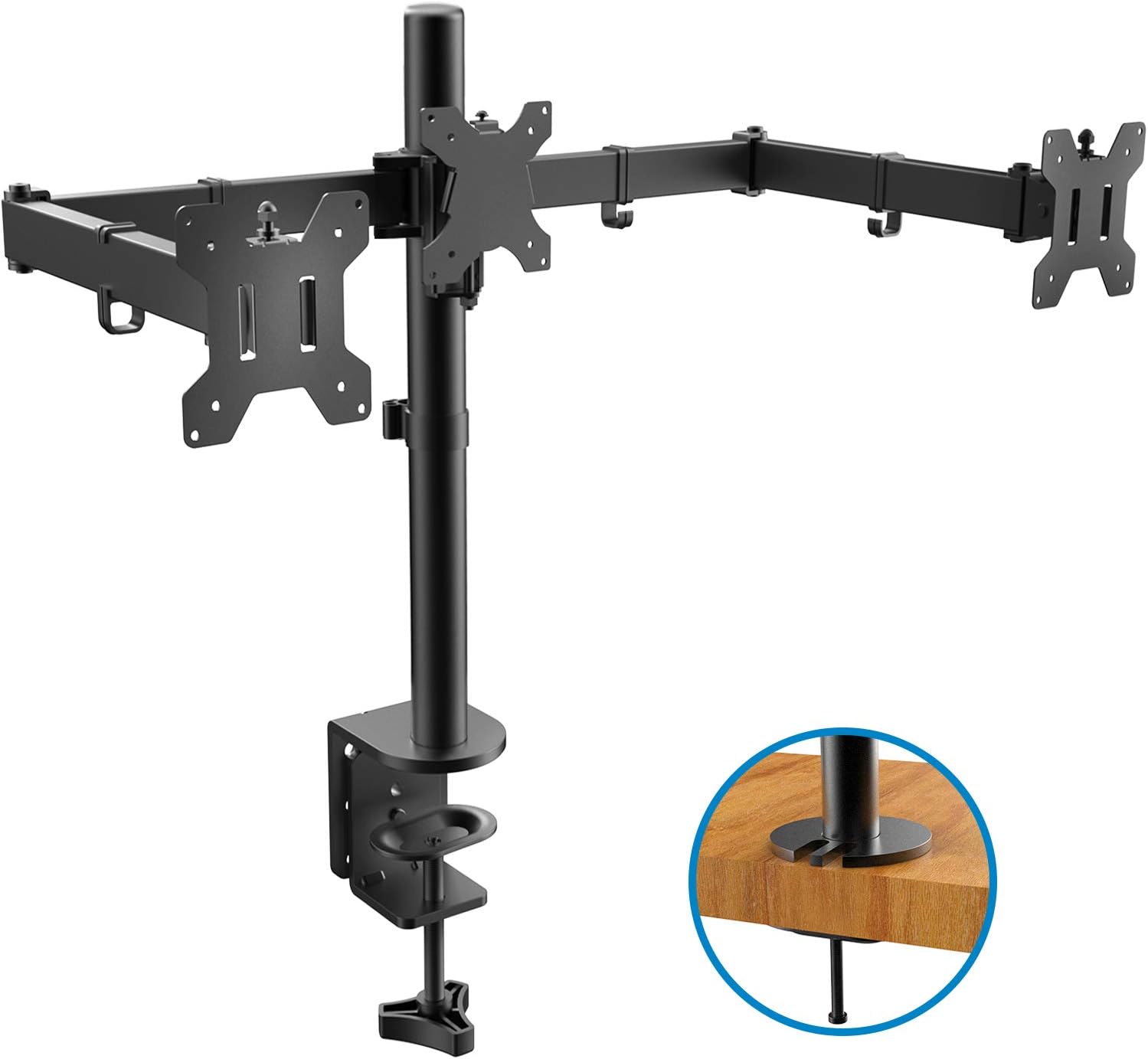 Best Computer Desk Tri Monitor Mount