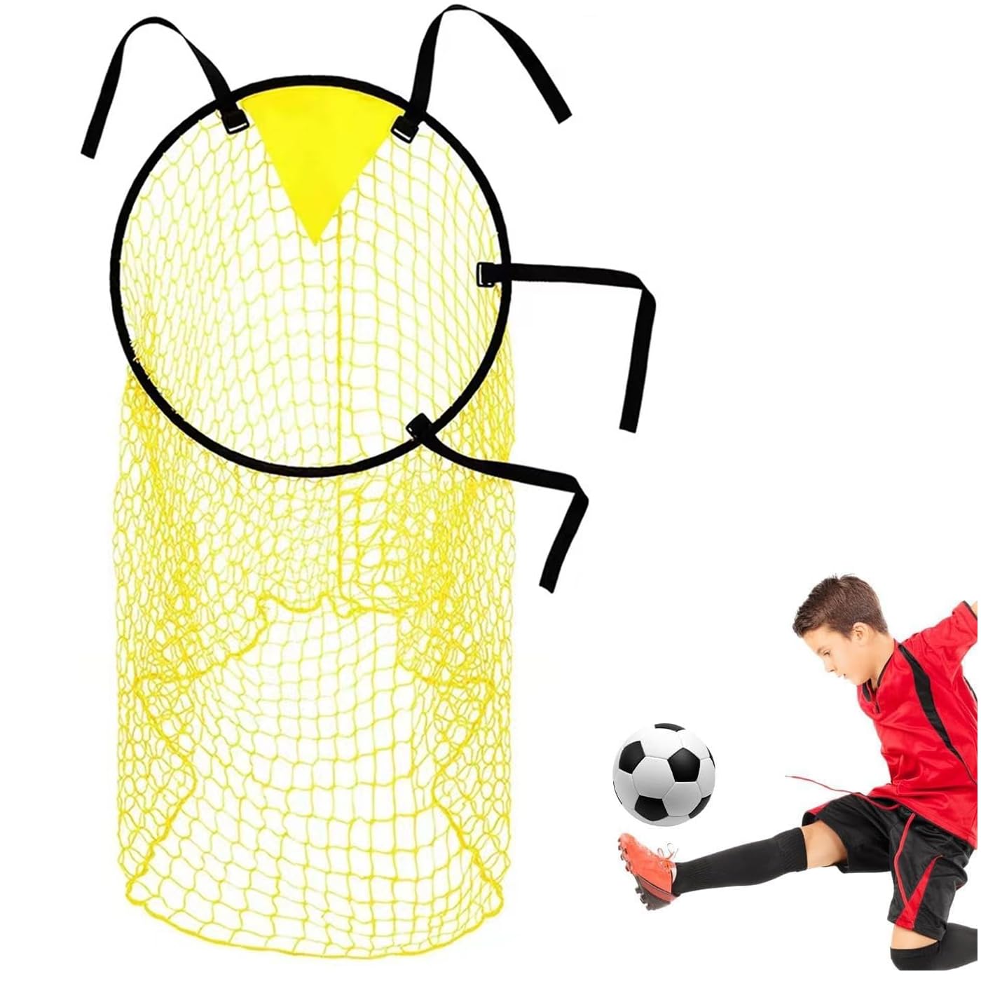MUNSKT Football Net,Target Goal Football Kicking Net With Adjustable Straps, Soccer Top Bins Target Net,Soccer Training Equipment,Throwing Target For Kicking Accuracy Training For Kids Adults