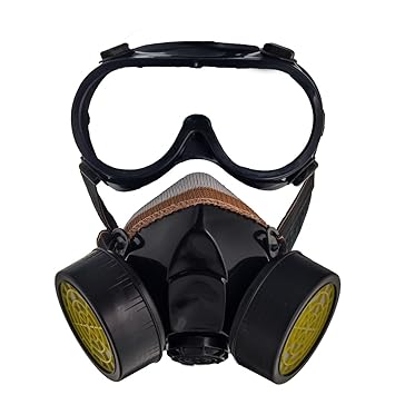 Karneval Industrie Anti-Staub- / Lackierung- Atemschutzmaske mit Schutzbrille Faschingsmaske