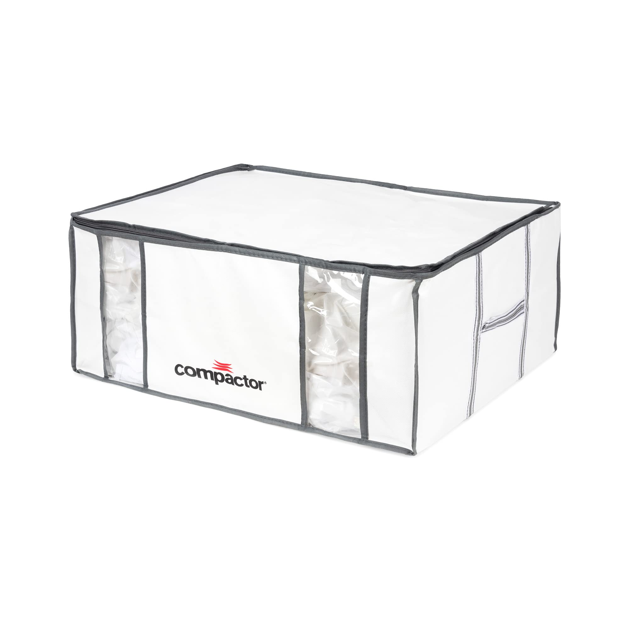 Compactor Life 3D XXL Vacuum Storage Boxes Set of 5 - White, Semi-Rigid, Space-Saving Storage Solution