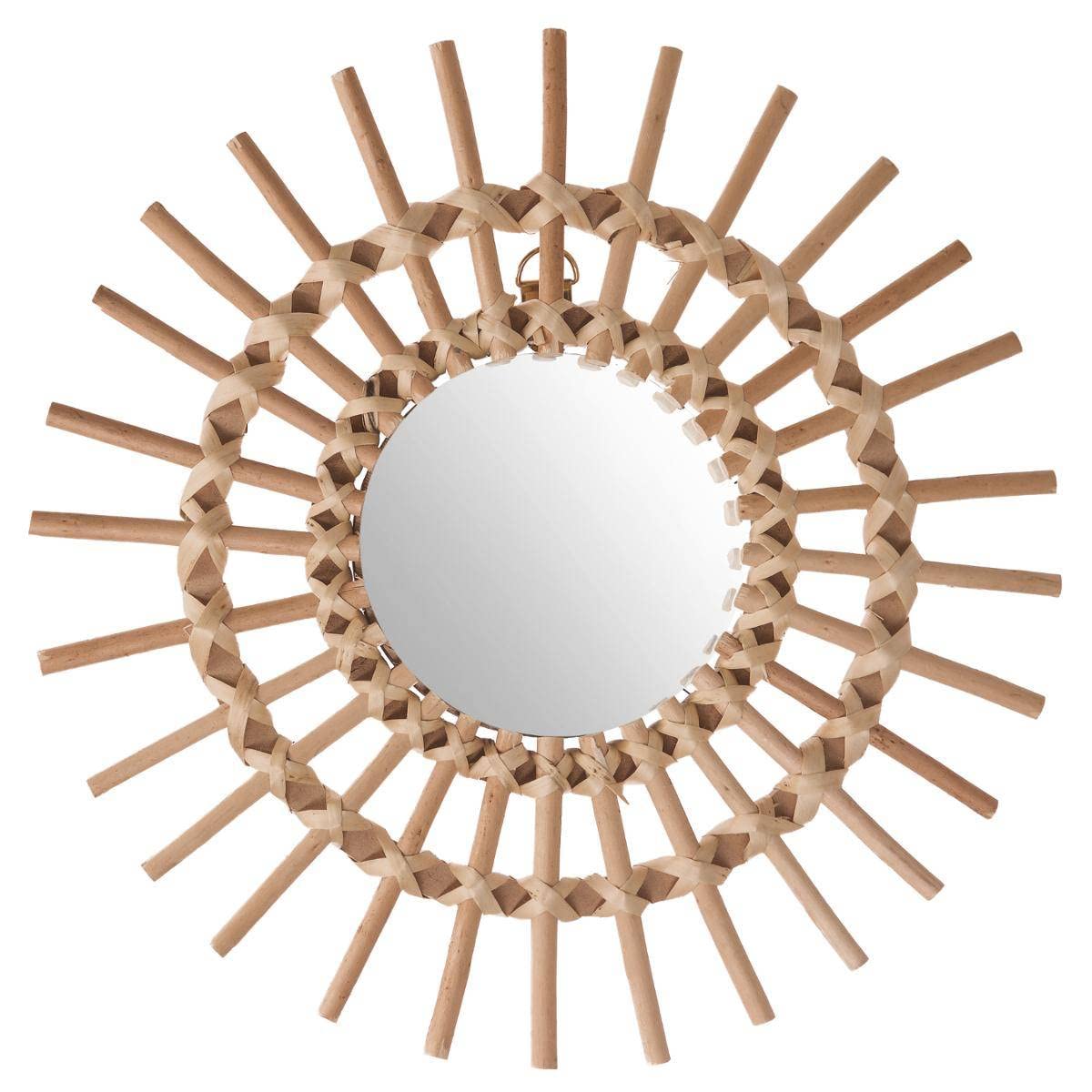 ATMOSPHERA CREATEUR D'INTERIEUR Rattan sun mirror D30