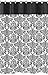 Sweet Jojo Designs Black and White Isabella Kids Bathroom Fabric Bath Shower Curtain