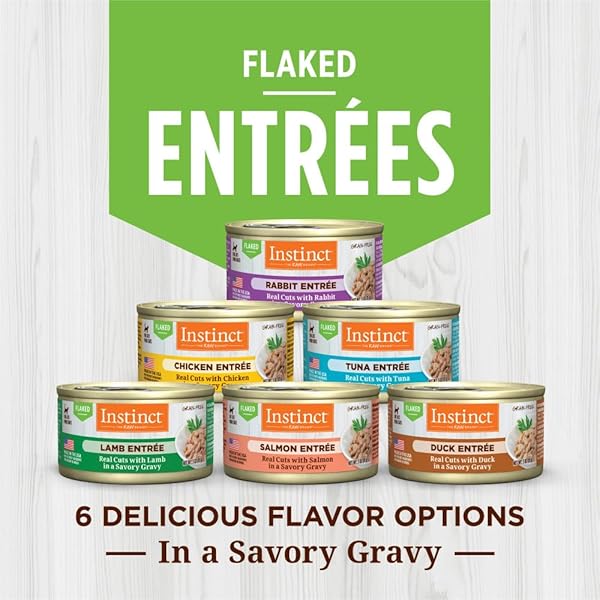INSTINCT FLAKED ENTRÉE WET CANNED CAT FOOD – RABBIT, 3 OUNCE (PACK OF 24)