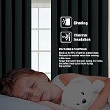 Aspire Homeware Blackout Curtains 66x54 Black Eyelet Thermal Energy Saving view 8