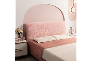 EFELIM Velvet Bed Headboard Slipcover Twin Queen Full California King Headboard Cover Thicken Dustproof Protector Cover for Home Decor Washable (Light Pink,Twin:100cm/39in)
