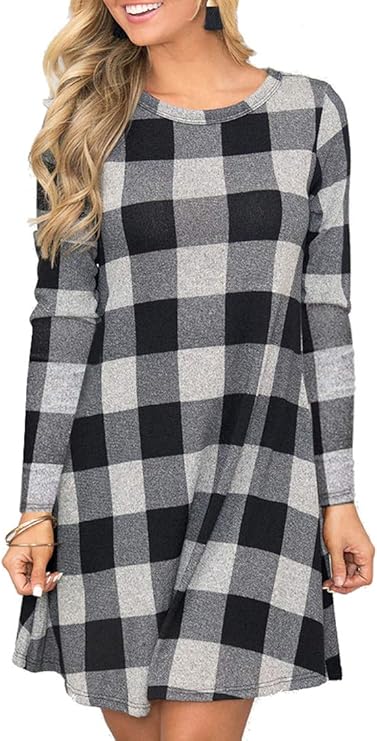 plaid fall dress