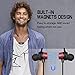 Bluetooth Headphones, GRDE Bluetooth Earbuds Magnetic Wireless Earbuds Stereo in-Ear Earphones Noise Cancelling Running Headset with Mic Compatible for Samsung Note 8 Cell Phones(Red)