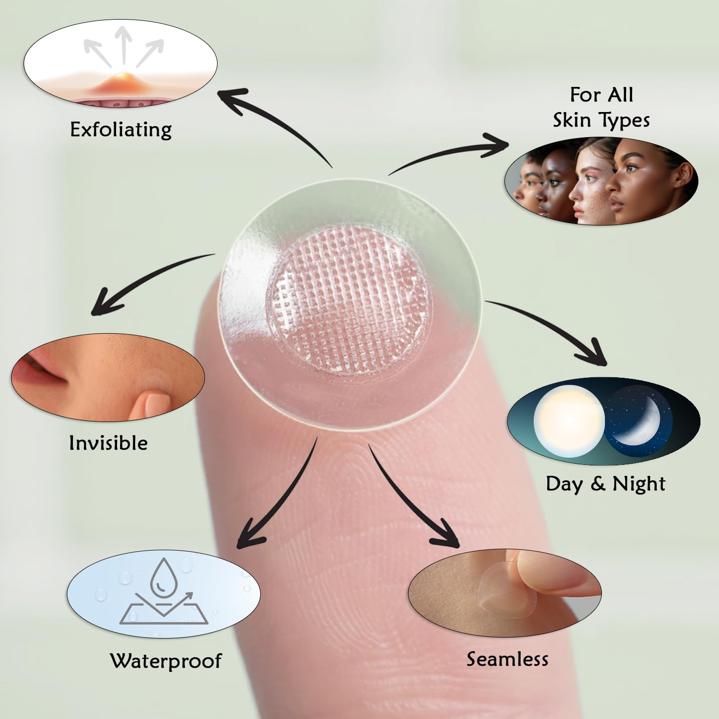 MioMera Pimple Patches, Invisible Pimple Patches for Face, Hydrocolloid Acne Patches, Zit Patches for All Skin Types, Easy Peel Acne Patch, Pimple Patch for Day and Night Use