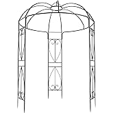 MOOFAR Large Size Metal Gazebo Pergola Pavilion Arbor Arch Trellis Modern Minimalist Iron Gazebo for Various Climbing Plants 