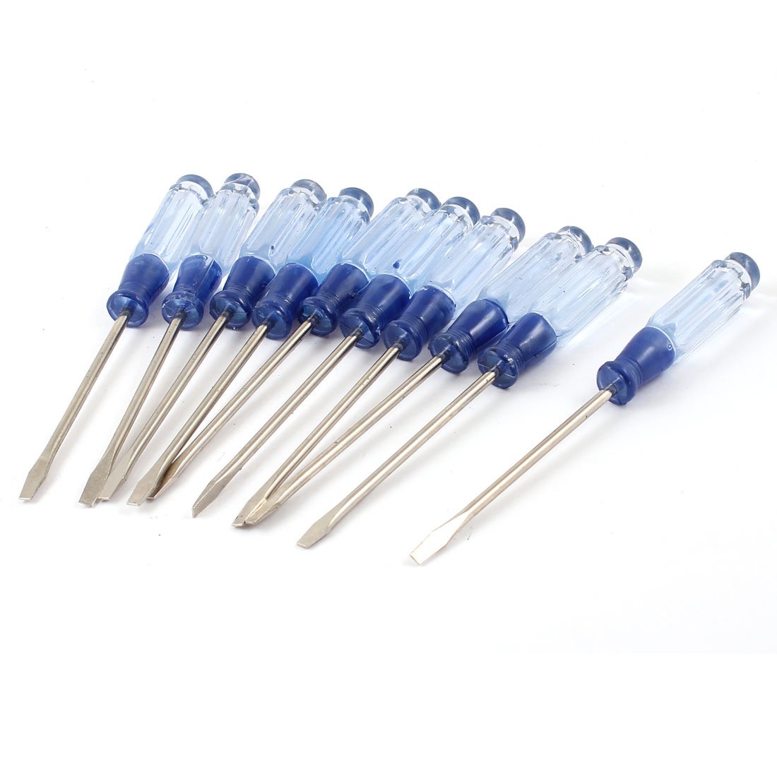 Sourcingmap 10 Pcs Nonslip Handle 60mm Length Shaft 4mm Tip Slotted Screwdriver