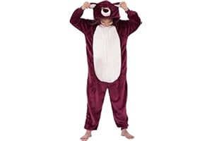 Yemnut Halloween Christmas Unisex Kids Flannel Cosplay Onesie Costume Outfit Suit for Girls and Boys