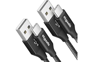 etguuds 6ft USB Type C Charger Cable 3A Fast Charging, 2 Pack Nylon Braided USB A to USB C Cable Compatible with Samsung Galaxy S10E S23 S22 S21 S20 S10 S9 S8 Note 20 10 9 A80 A71 A51 A50 A40 A20 A10e