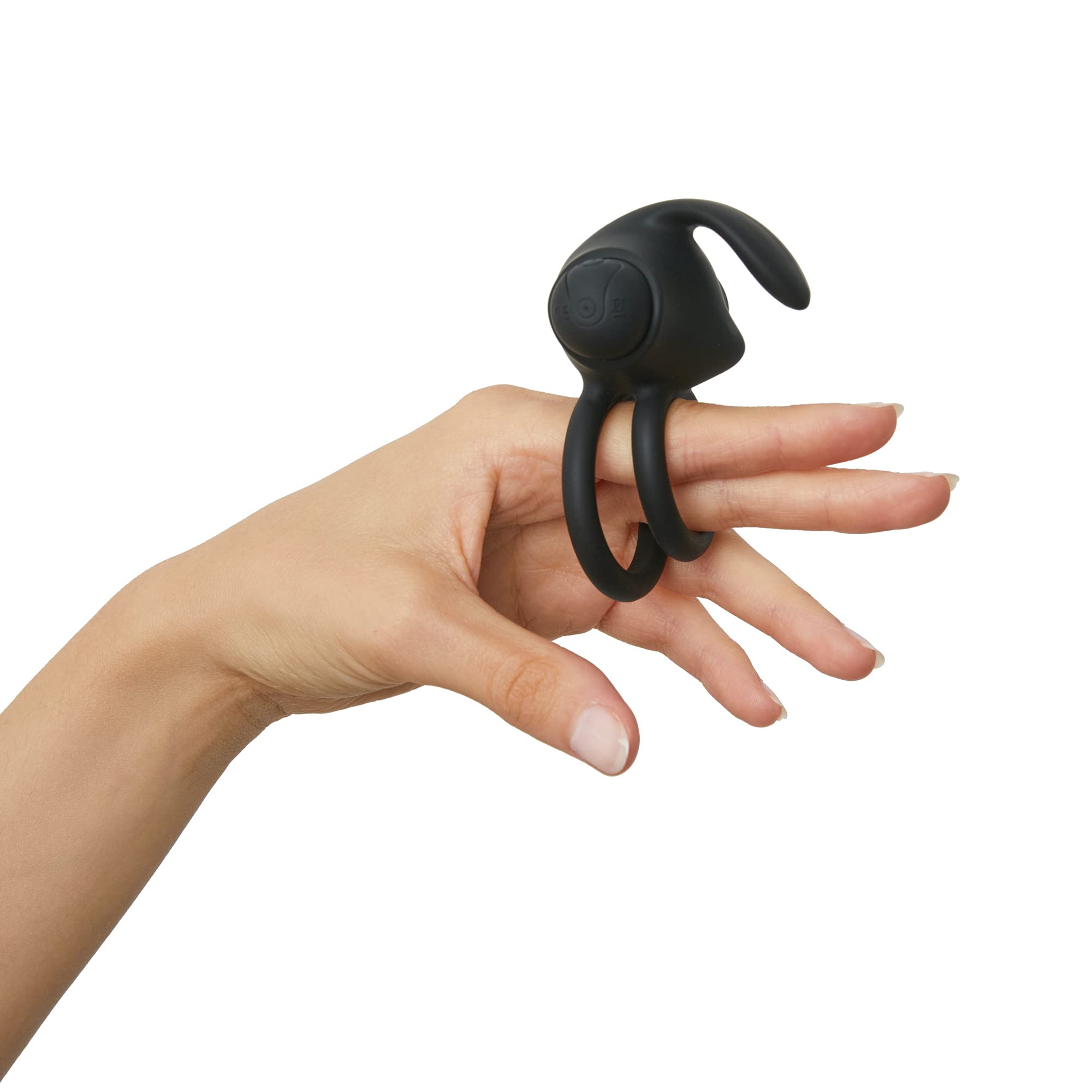 Love To Love Mr & Mrs Vibe Vibrating & Remote-Controlled Double Ring cockring, Black