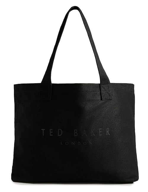 Ted Baker London Men's LUKKEE Canvas Beach Bag, Black, One Size