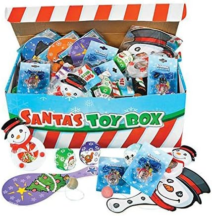 Santa's Toys &amp; Novelty Prize Box Assortment Includes Holiday theme toys