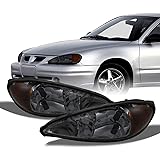 For Pontiac Grand AM Coupe/Sedan Replacement Headlights Driver/Passenger Head Lamps Pair New Smoked