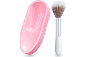 UNIBOUTI French Tip Dip Powder Tray with Cleaning Brush, Easy Short Extended Nails Smile Line Mold, Manicure Nail Art Tool, Light Pink