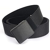 INITIAL LEAF Nylon Belt Plastic Buckle Tactical Webbing Belts Men,Women,Work Military Belt Utility Metal Free Waist Belt