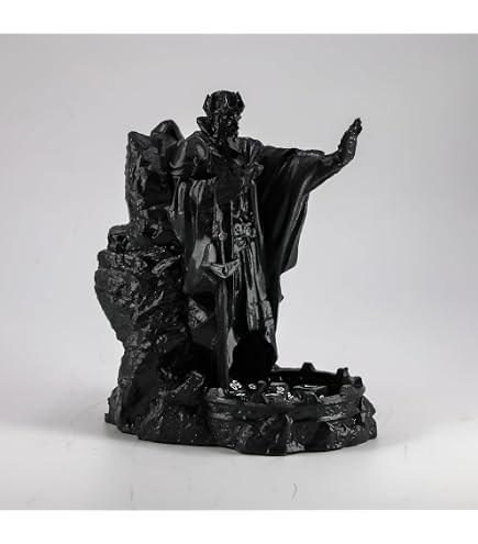 Tour de dés pliable avec double plateaux, impression 3D portable, tour de dés DND pliable pour dragons et donjons D&D pour jeux de rôle de table D&D, gris