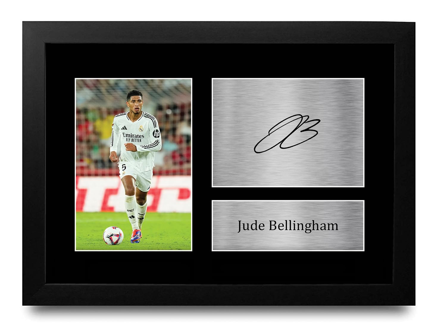 HWC Trading FR A4 Jude Bellingham Real Madrid Gifts Printed Signed Autograph Picture for Football Fans and Supporters - A4 Framed