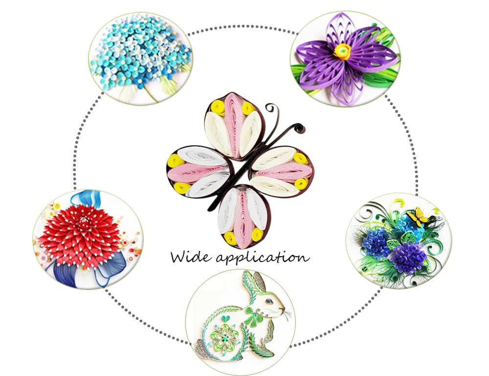 8 Pieces,Quilling Kits,Paper Quilling Tools,Quilling Knitting Board,Quilling Needles,Quilling Curling Coach,Paper Craft DIY Tools,Assorted Sizes Rolling Curling Quilling Needle Pen,XIWUMOER (Blue)