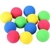 MIDELONG Soft Foam Balls, 1.57 Inches in Diameter Lightweight Mini Balls Assorted Colors Sponge Balls for Birthday Festival Holiday Party Supplies, Pack of 12