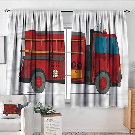 Amazon Com Renteriadecor Fire Truck Curtain Rods Emergency