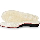 V.Step Wool Insoles with Arch Support, Comfortable Sheepskin Shoe Inserts Shearling Replacement for Women Men Boots Cozy