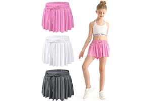 EQSJIU Girls Butterfly Shorts with Spandex Liner Preppy Flowy Athletic Shorts Skirts for Sports, Running, Dance, Cheerleading