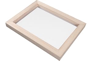 Luxshiny Diy Paper Making Frame A5 Size Wooden Double Mold Screen for Boys and Girls Handcraft Natural Flower Pulp Diy Paper 