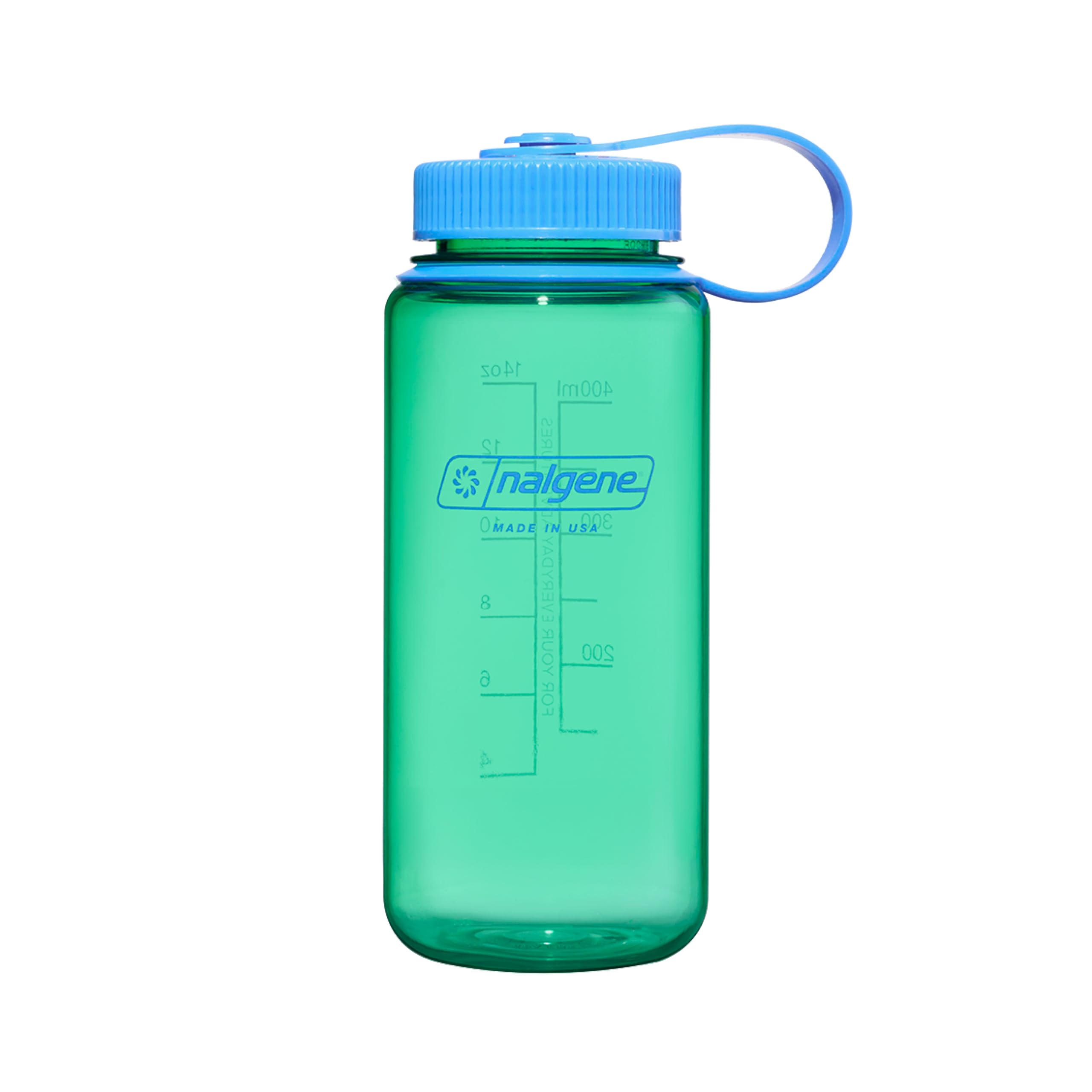 Nalgene Water Bottle - Lightweight Sustain Tritan BPA-Free Shatterproof Bottle for Backpacking, Hiking, Gym, 16 OZ, Wide Mouth, Pastel Green