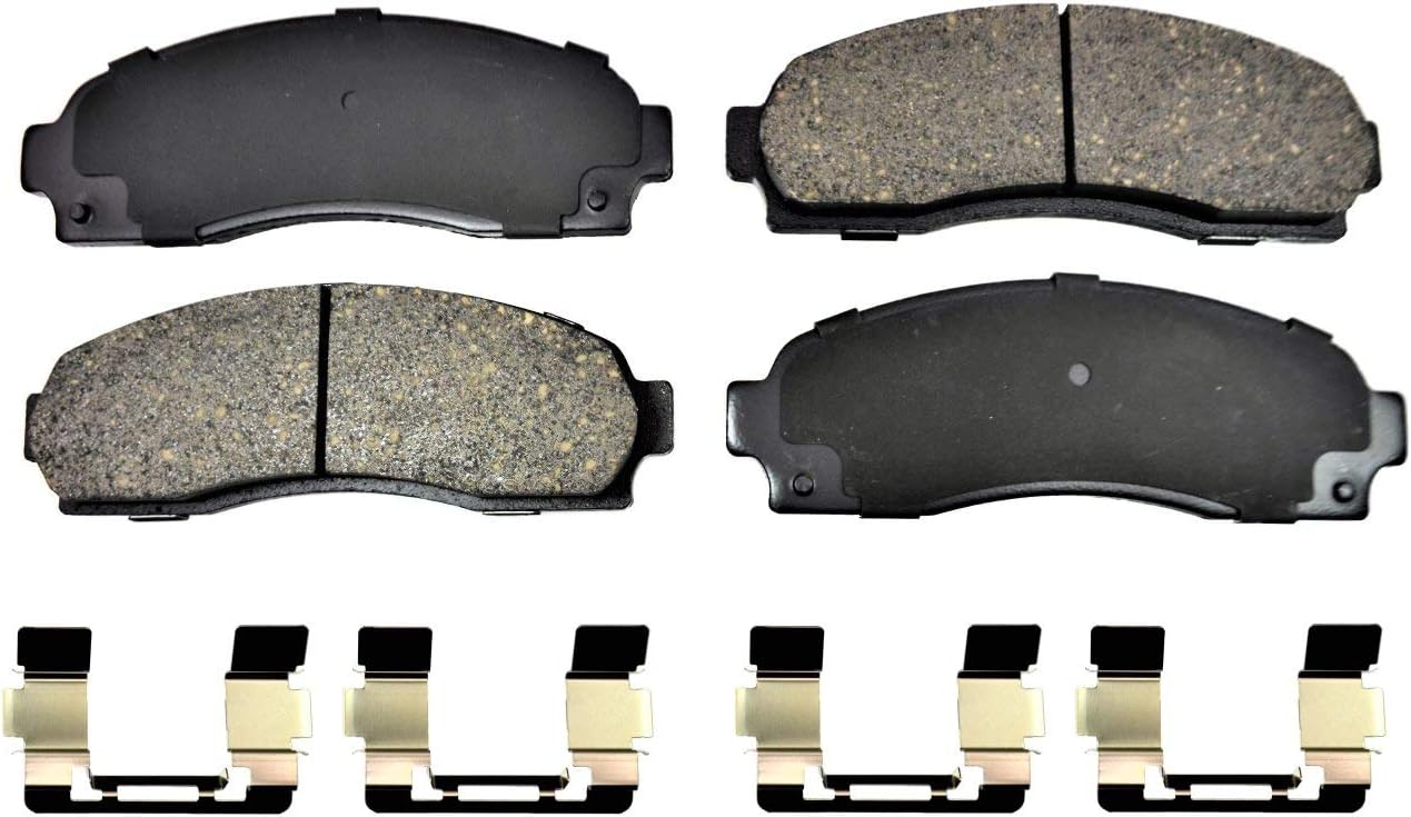PT Auto Warehouse PT833 - Ceramic Disc Brake Pad Set - Front