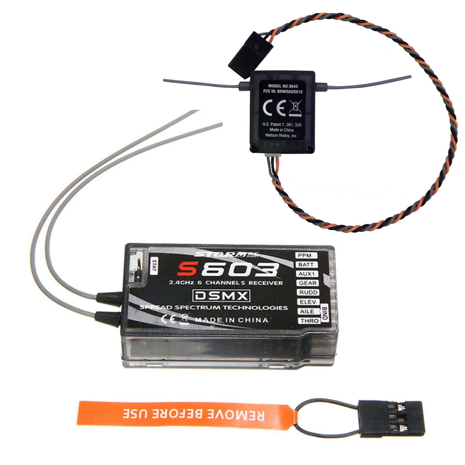 LICHIFIT 6 Channels 2.4GHz S603 Aircraft Receiver for JR/Spektrum DSM-X DSM2 Remote Control Ultra Long Range 6CH 3.5-9.6V Receiver