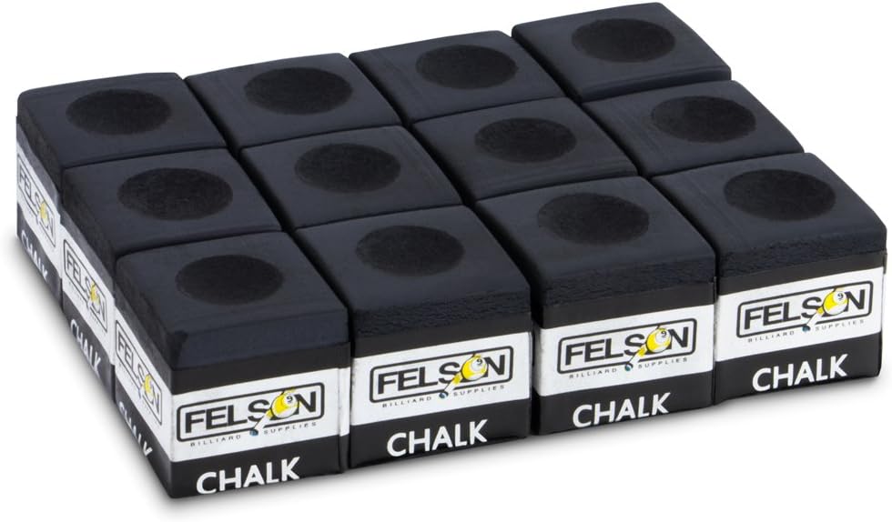 Pool Cue Chalk Cubes, 12-Pack - Table Billiards Stick Bulk Supplies, Equipment, Accessories - Games, Tournaments, Bars, Home, Sports & Hobbies